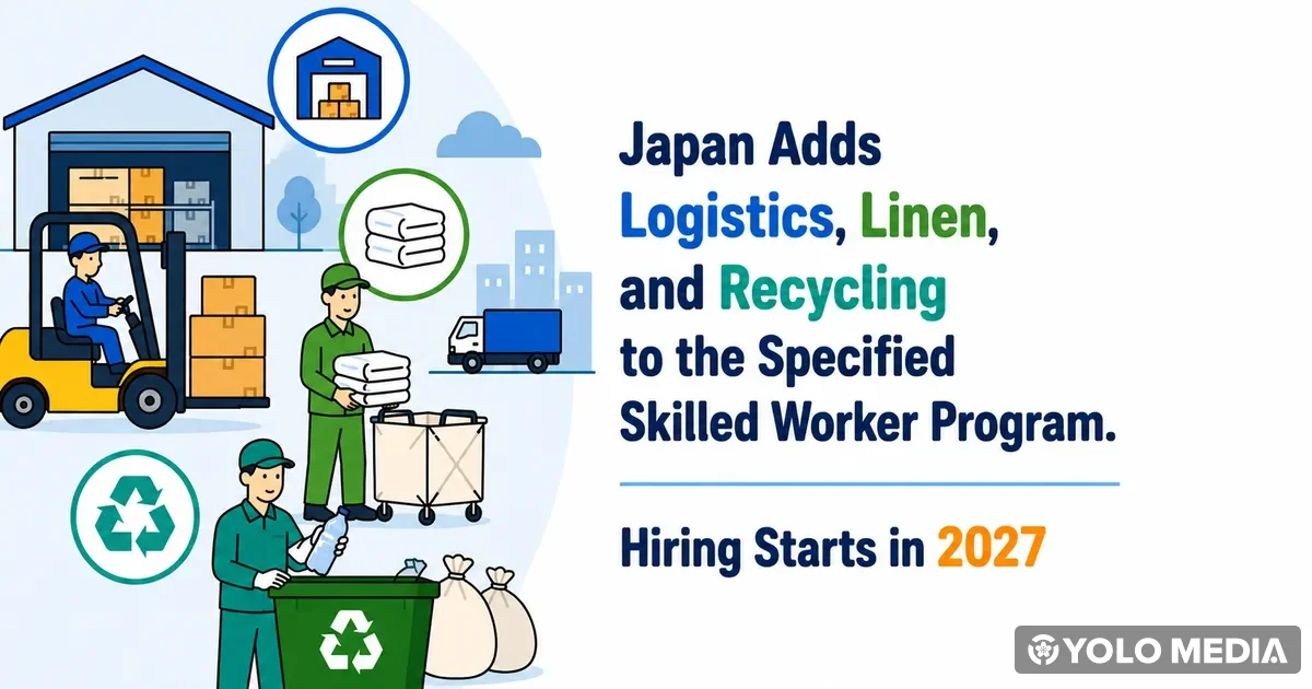 Japan Adds Logistics, Linen, and Recycling to the Specified Skilled Worker Program. Hiring Starts in 2027