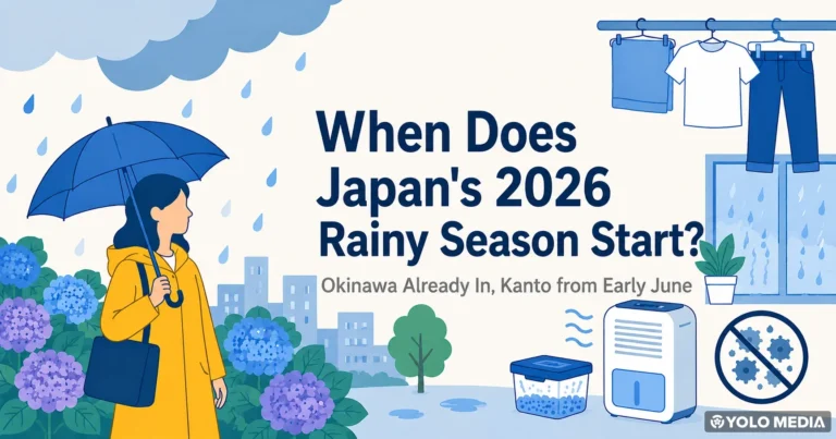 When Does Japan’s 2026 Rainy Season Start? Okinawa Already In, Kanto from Early June
