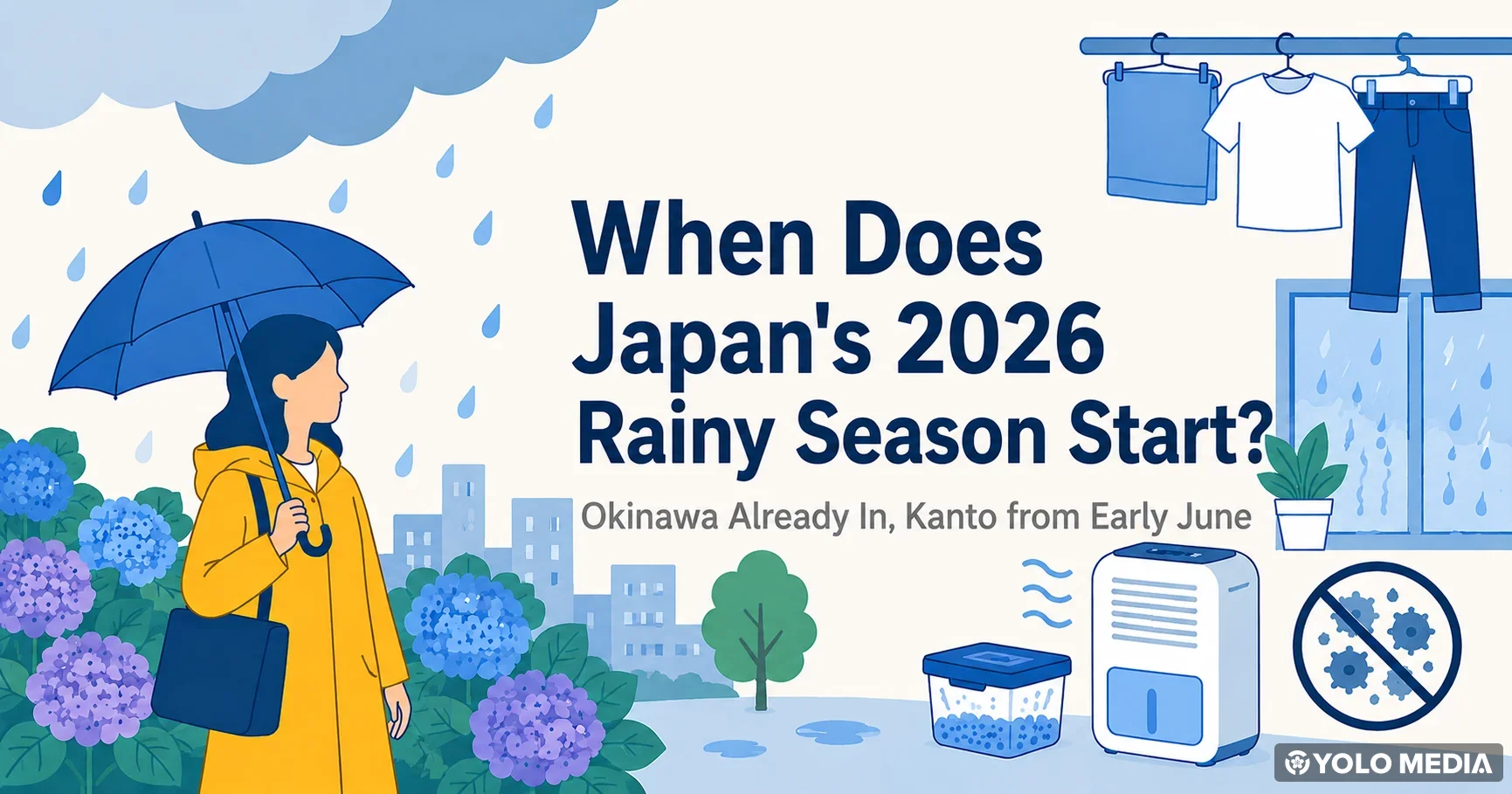 When Does Japan’s 2026 Rainy Season Start? Okinawa Already In, Kanto from Early June